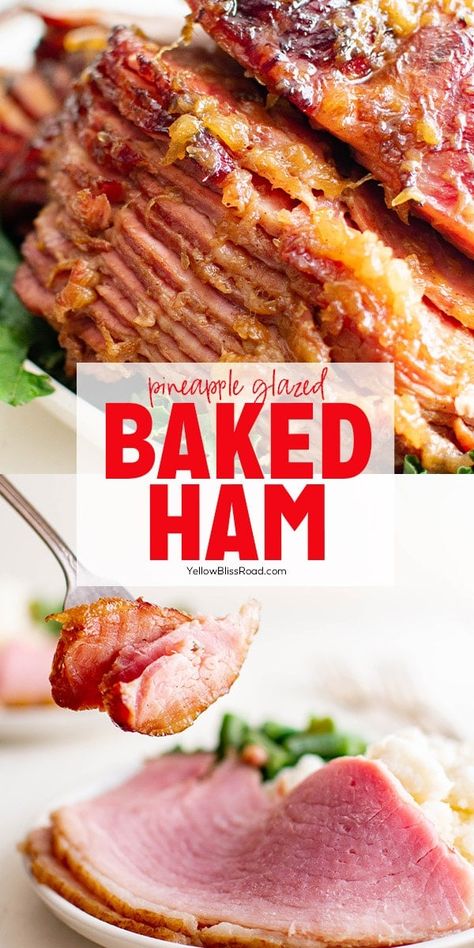 Pineapple Glazed Ham Glazed Baked Ham, Baked Ham Recipe, Ham Recipes Baked, Fancy Store, Honey Glazed Ham, Honey Baked Ham, Smoked Food, Glazed Ham, Christmas Ham