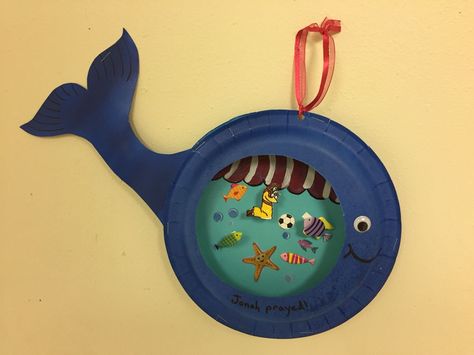 Sunday School Stories, Whale Crafts, Sunday School Projects, Jonah And The Whale, Bible Story Crafts, Sunday School Kids, Sunday School Crafts For Kids, Bible School Crafts, Christian Crafts