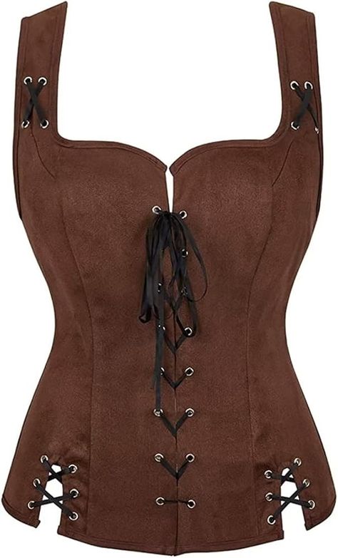 Amazon.com: Renaissance Costume Women Shirt Vest 2 Set Pirate Medieval Viking Peasant Bodice Coat Brown XS : Clothing, Shoes & Jewelry Navy Blue And White Suit, Pirate Vest, Pirate Corset, Costume Viking, Corset Steampunk, Burgundy Vest, Female Pirate Costume, Steampunk Pirate, Navy Blue Vest