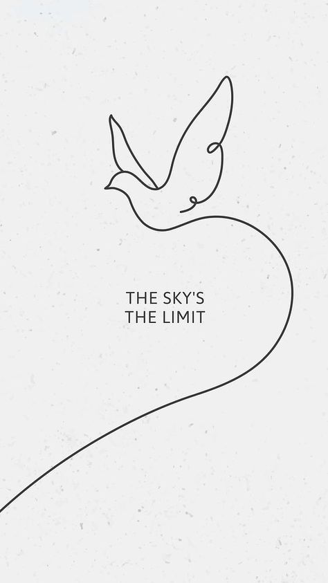 Inspirational quote Instagram story template | free image by rawpixel.com Line Art Bird, Quote Instagram Story, Flying Pigeon, Quote Instagram, Line Images, Bird Quotes, Outline Illustration, Summer Backgrounds, Simple Wallpapers