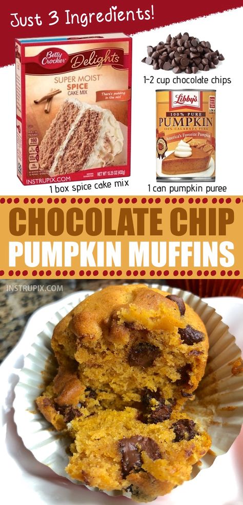 Easy Pumpkin Spice Muffins Cake Mixes, Cake Mix And Can Of Pumpkin, Muffins Made With Cake Mix And Pumpkin, Box Cake And Pumpkin Puree, Pumpkin Chocolate Chip Cupcakes With Cake Mix Easy, Canned Pumpkin And Cake Mix Recipes, Box Cake Mix And Canned Pumpkin, Cake Box Pumpkin Muffins, Pumpkin Muffins With Spice Cake Mix Recipes