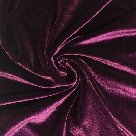 Stretch Velvet Fabric 60'' Wide by the Yard for Sewing Apparel Costumes Craft (Plum), Purple Wall Structure, Fabric For Sewing, Velvet Kimono, Curve Model, Purple Fabric, Velvet Color, Stretch Velvet, Velvet Tops, Pink Velvet