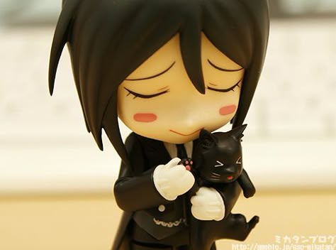 Black Butler Sebastian Michaelis chibi Sebastian Michaelis, We Heart It, Lost, Anime, Black, Figurine