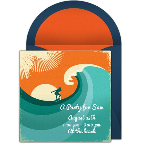 Customizable, free Surfing Adventure online invitations. Easy to personalize and send for a party. #punchbowl Surf Party Invitations, Surf Bar, Luau Invitations, Beach Party Invitations, Surf Party, Summer Party Invitations, Bbq Invitation, Pool Party Invitations, Crawfish Boil