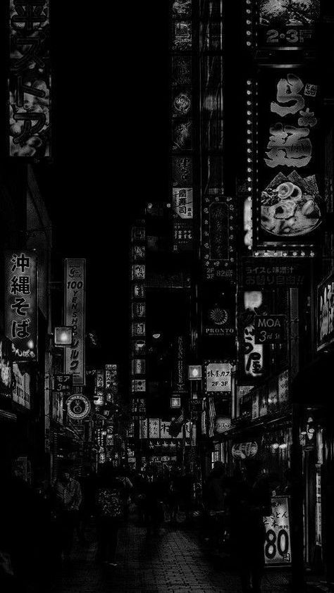 Black And Grey Wallpaper, Japanese Wallpaper Iphone, Trippy Iphone Wallpaper, Dark Black Wallpaper, Iphone Wallpaper For Guys, Dark Landscape, Anime City, Black And White City, Black And White Picture Wall