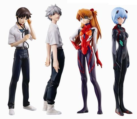 Evangelion Figures, Evangelion Art, 3d Figures, Neon Evangelion, Asuka Langley, Figure Reference, Rei Ayanami, Anime Figurines, Figure Poses