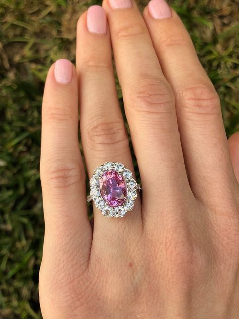 Lady Gaga Engagement Ring, Pink Sapphire Engagement Rings, Kay Jewelers Engagement Rings, Disney Engagement Rings, Pink Sapphire Engagement Ring, Hand Jewelry Rings, Pink Diamond Engagement Ring, Pink Sapphire Ring Engagement, Victorian Engagement Rings