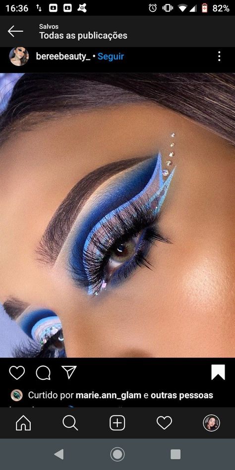 Dramatic Blue Eye Makeup, Artistic Makeup Creative, Trending Eye Makeup, Makeup With Eyeshadow, Applying Eyeshadow, Drag Make-up, Prom Eye Makeup, Cute Eye Makeup, Graphic Makeup