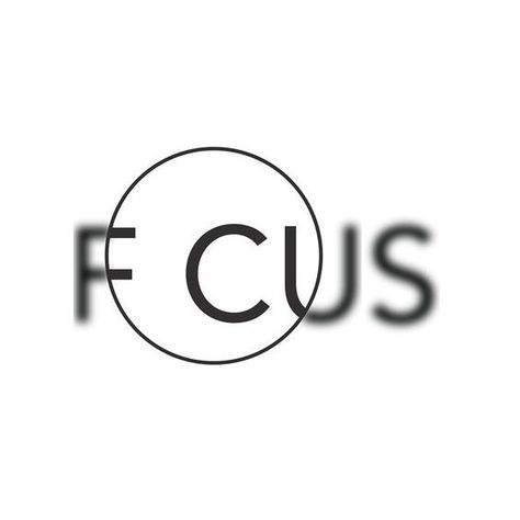 Focus Logo Design, Word Logo Design Ideas, Focus Typography, Text Motion, Focus Logo, Clever Logo Design, Expressive Typography, Focus Images, Clever Logo