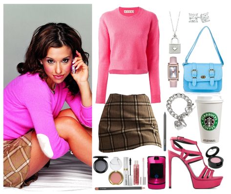 Gretchen Weiners Outfit, Mean Girls Fashion, Mean Girls Gretchen, Eye Shadow Pink, Mean Girls Halloween Costumes, Gretchen Wieners, Mean Girls Costume, Gretchen Weiners, Mean Girls Halloween