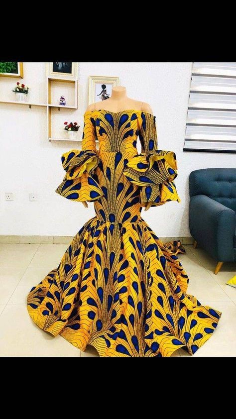 Appear stunning on your next event with this red carpet gown.... Feel free to ask for inclusions or anything else.  Before ordering,kindly confirm your size from the size chart. If you wish to send your measurement, kindly send your Bust, Waist, Hips and Dress Length measurements. or follow the YouTube link here to measure your self https://m.youtube.com/watch?v=_qe_J5Y_N_E It takes between 1-2 weeks to sew your dress and 3-5 business days to ship.   If you wish to place a custom order, kindly c Ankara Prom Dress, Dresses Ankara, African Party Dresses, Long African Dresses, Dress Ankara, African Prom Dresses, Ankara Gown, African Wedding Dress, African Maxi Dresses