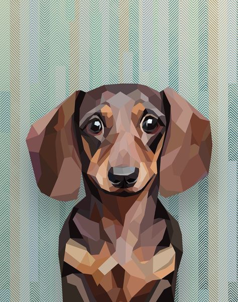 This unique portrait is a must-have for all Dachshund lovers. Dachshund Portrait, Portrait Unique, Dog List, Paper Pieced Quilt, Canine Art, Paint Night, Dachshund Lovers, Paintings I Love, Barn Quilt