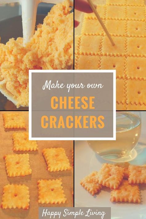 Making Crackers Simple, Cheese It Cracker Recipe, How To Make Cheez Its, Healthy Cheese Its, Diy Cheez Its, Cheeze Its Recipe, Cheese It Recipe, Cheese Its Recipe Snacks, Cracker Recipes Homemade