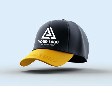 Psd front side premium cap mockup with l... | Premium Psd #Freepik #psd Mockup Free Psd Download, Cap Mockup, Logo Mockup, Branding Mockups, Mockup Free Psd, Free Mockup, Mockup Psd, Graphic Resources, Mockup