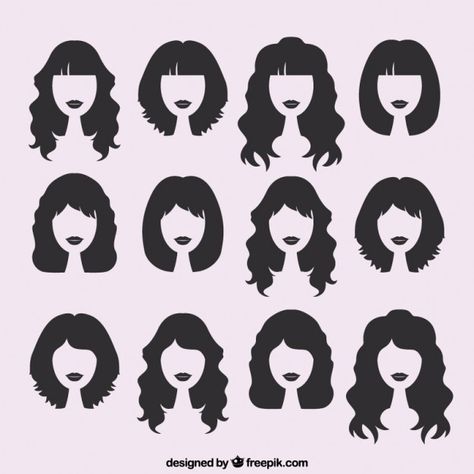 Cartoon Girl Hair, Hair Vector, Cartoon Hair, Hair Sketch, Face Icon, Face Illustration, Cartoon Girl, Hair Design, Girl Hair