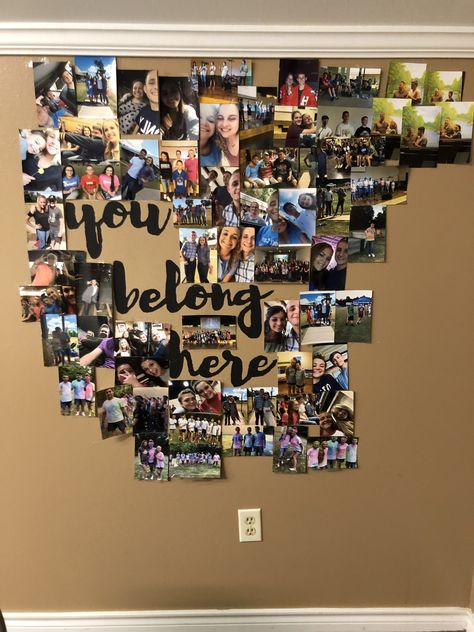 Picture Wall - You Belong Here You Belong Bulletin Board, I Belong With You You Belong With Me, You Belong Here Mural, Darling You Belong Here Sign, Remember To Whom You Belong, Church Youth, Dream Room, Picture Wall, Photo Wall