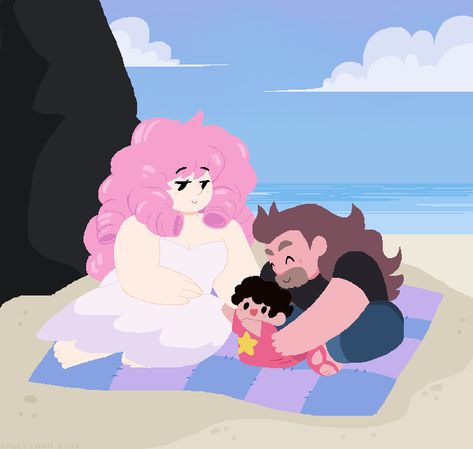 Rose,Greg and Steven Steven Universe Fanart Steven, Steven Universe Mom, Warner Bros Cartoons, Greg Universe, Steven Universe Fanart, Zodiac Art, Pink Diamond, Animation Series, Steven Universe