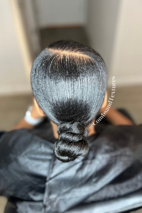 Natural low sleek bun/knot. Natural low bun hairstyle. Side swoop sleek classy hairstyle. Low Swoop Bun, Low Bun With Swoop Natural Hair, Elegant Low Bun Black Women, Side Part Low Knot Bun, Low Knot Bun With Swoop, Sleek Low Bun Black Women Middle Part, Side Swoop Bun, Afro Hair Bun, Low Messy Buns