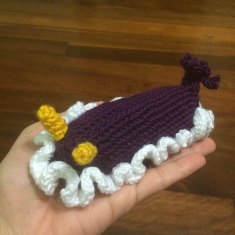 Naiad the Nudibranch – free crochet pattern – Emma's Craft Projects Crochet Slug, Study Marine Biology, Mummy Crafts, Sea Slugs, The Great Barrier Reef, Sea Slug, Marine Biology, Slug, Great Barrier Reef