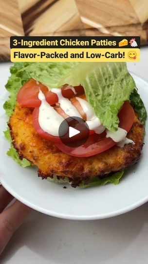 3 Ingredient Chicken, Chicken Cheddar, Quick Keto Meals, Quick Delicious Meals, Lettuce Wrap, 3 Ingredient Recipes, Chicken Patties, Fast Healthy Meals, Recipes Quick