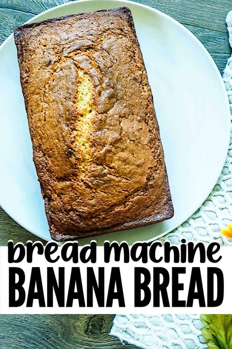 Banana Bread Machine Recipes Easy, 3 Pound Bread Machine Recipes, Banana Bread For Bread Machine, Bread Machine Banana Nut Bread, Banana Bread Recipe In Bread Machine, Bread Maker Banana Bread Recipes, Banana Bread Recipe For Bread Machine, Bread Machine Banana Bread Recipe, Banana Bread Bread Machine Recipe