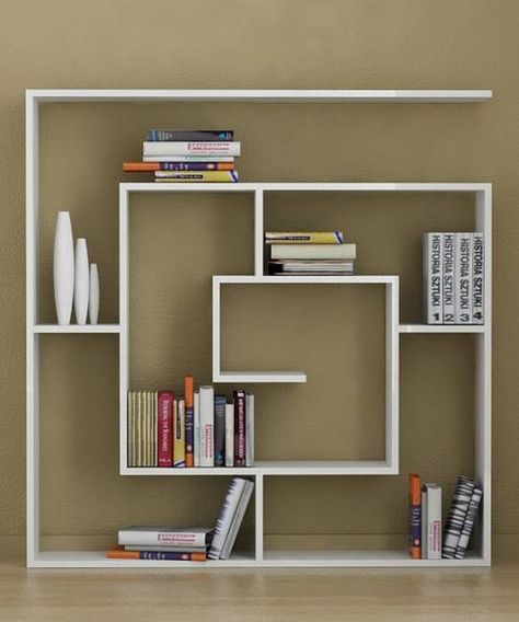 21 Creative Storage Ideas for Books, Modern Interior Design with Wall Shelves Shelf Decorating, Shelf Decorations, Honey Decor, Unique Bookshelves, Minimalist Furniture Design, Creative Bookshelves, Minimalist Dekor, Minimalist Shelves, White Bookshelves