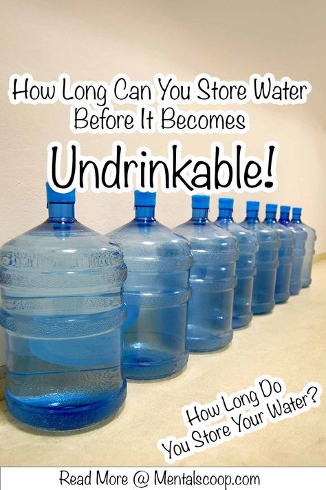 How Long Can You Store Water Before It Becomes Undrinkable! Long Term Water Storage, Old Milk Jugs, Water Purification Tablets, Gallon Jars, Storing Water, Elixir Of Life, Emergency Water, Stainless Steel Tanks, Meals In A Jar