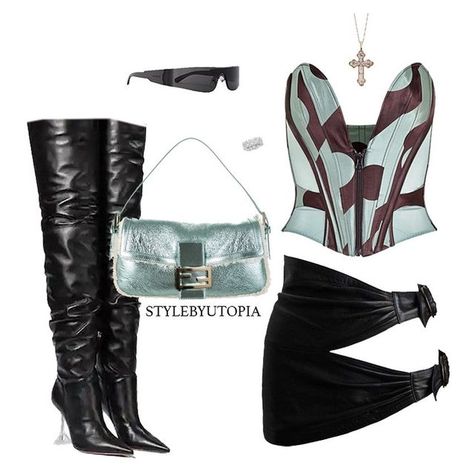 Fendi Outfits Women, Fendi Outfits, Fendi Outfit, Bratz Outfits, Outfit Wishlist, Outfits Black Women, Boot Outfits, Beyonce Outfits, Outfit Polyvore