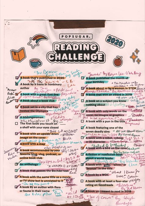 Just posted my completed list of books for the POPSUGAR reading challenge 2020!

I had a lot of fun pairing up the prompts with books and diversifying my TBR, so I thought I'd share it: Book Tbr Prompts, Reading Challenge Prompts, Tbr Book Jar Prompts, Tbr Jar Prompts, Reading Journal Tbr, Tbr Prompts, Tbr Game, Moon Personality, Tbr Ideas