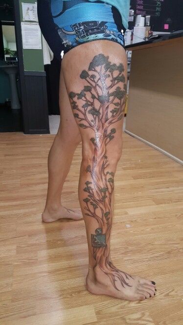 Living Tree full leg tattoo I just had done last week. Really turned out nice. Thanks to Holland at Skinlab Tattoo Shop in Rochester, MN. Full Leg Tree Tattoo, Tree On Leg Tattoo, Tree Of Life Leg Tattoo, Tree Tattoo Leg, Tree Thigh Tattoo, Tree Leg Tattoo, Full Leg Tattoo, Tattoos Leg, Tree Branch Tattoo