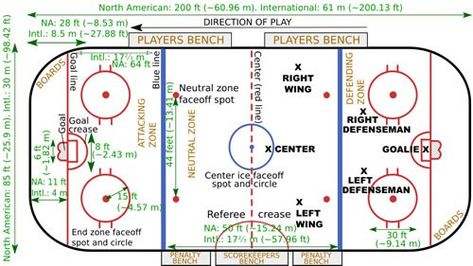 HockeyRink-Zones Ice Hockey Rules, Ice Hockey Rink, Hockey Room, Hockey Rules, Hockey Party, Hockey Quotes, Hockey Training, Hockey Season, Hockey Life