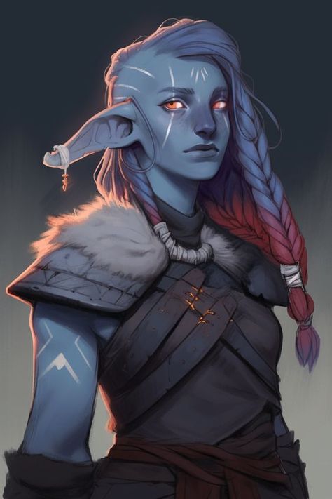 Firbolg Cleric Female, Dnd Firbolg Female, Firbolg Barbarian, Firbolg Character Design, Ice Sorcerer, Firbolg Female, Firbolg Dnd, Dnd Firbolg, Dnd Races