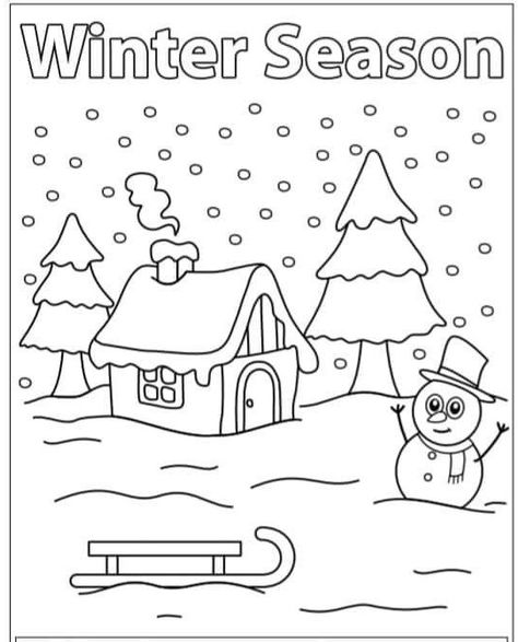 Worksheet For Nursery Kids English, Winter Worksheets For Preschool, Hindi Poems For Kids, Barbie Furniture Tutorial, Seasons Lessons, Animal Pictures For Kids, Seasons Worksheets, Diy Crafts For School, Winter Drawings