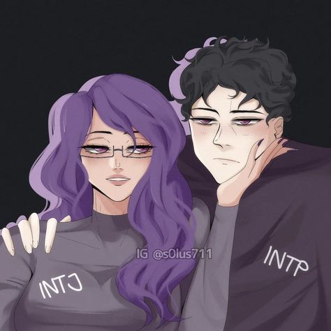 Intj Intp Fanart, Intp Intj Couple, Intj Girl, Intj Relationships, Queen's Gambit Aesthetic, Shel Silverstein Books, Mbti Ships, Istp Personality, Intp Personality Type