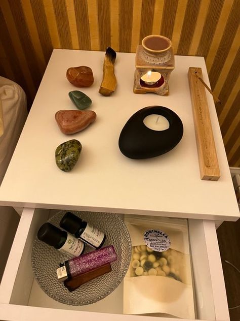 Wellness Rituals Incense Aesthetic, Working On My Aura, Gemini Full Moon, Bedroom Princess, Townhome Decorating, September Mood, Girly Bathroom, Meditation Corner, Luxury Room Bedroom