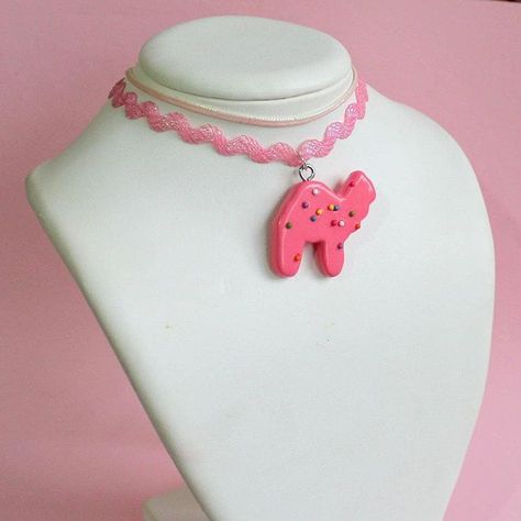 Fatally Feminine Designs on Instagram: “What was your favorite shape of animal cookie growing up? Mine was always the camel! 🎀💖💕 New Frosted Animal cookie choker now available in…” Coquette Accessories, Elephant Cookie, Pink Circus, Animal Cracker, Circus Animal Cookie, Elephant Cookies, Animal Cookie, Circus Animals, Kawaii Gifts