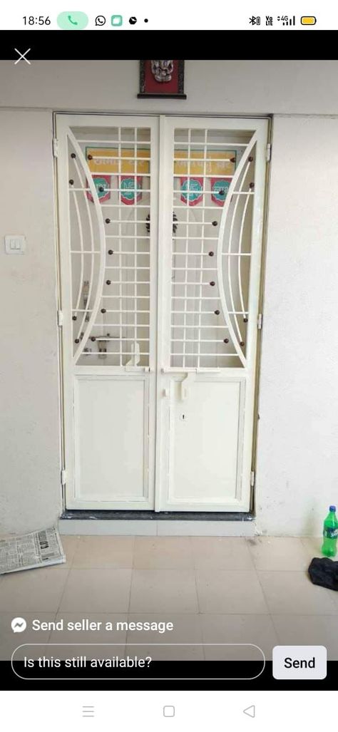 Iron Sefty Door Design, Men Get Door Design Ms, Ms Safety Door Design, Ms Door Design, Safety Grill Door Design, Security Door Design, New Door Design, Safety Grill, Jaali Design