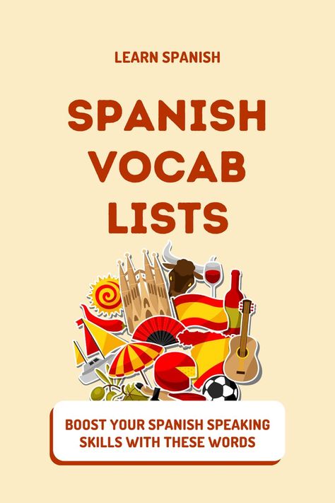 Click on the image to find different Spanish vocabulary lists. Each list contains resources to help you memorize new vocabulary effectively. Spanish Vocabulary List, Spanish Food Vocabulary, New Vocabulary, Learning Spanish Vocabulary, Food Vocabulary, Kitchen Words, High School Spanish, Vocabulary List, Spanish Vocabulary