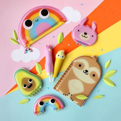 Squishy Friends Kawaii Stationery Kawaii School Supplies Stationery, Girl School Supplies, Stationery Obsession, Kawaii Crafts, Kawaii School Supplies, Korean Stationery, Cute Stationary, Cute School Supplies, Diy Stationery