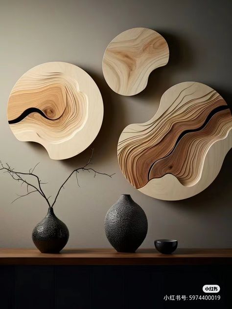 Woods Craft, Easy Woodworking Projects Diy, Sculptural Wall, Wall Art Crafts, Minimal Color, Artistic Installation, 3d Wall Art, Ceramic Wall Tiles, Wall Sculpture Art