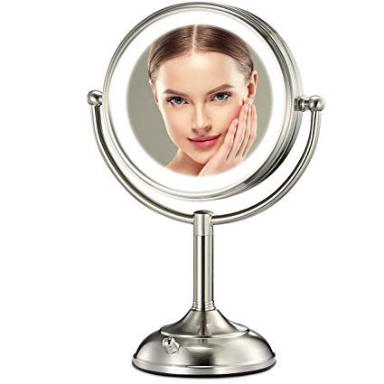 Amazon.com: Professional 8.5" Lighted Makeup Mirror, 10X Magnifying Vanity Mirror with 32 Medical LED Lights, Senior Pearl Nickel Cosmetic Mirror,Brightness Adjustable(0-1100Lux) Desk Lamp Night Light Alternative: Beauty Makeup Wallpaper, Lighted Makeup Mirror, Color Lights, Travel Mirror, Hexagon Diamond, Makeup Mirror With Lights, Magnifying Mirror, Mirror Effect, Cosmetic Mirror