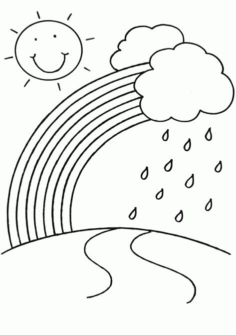 Kindergarten Coloring Pages and Worksheets ⋆ coloring.rocks! Kindergarten Colors, Kindergarten Coloring Pages, Fish Coloring Page, Preschool Coloring Pages, Spring Coloring Pages, Free Coloring Sheets, Weather Activities, Activities Preschool, Coloring Sheets For Kids