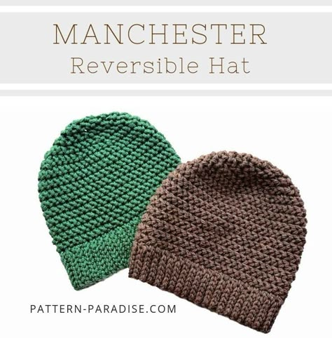 Pattern Paradise | Feed Your Yarn Addiction! Crochet Mens Beanie Bulky Yarn, Hdc Hat Pattern, Hdc Beanie Crochet Pattern Free, Mens Crochet Beanie Pattern Free, Mens Crochet, Crochet Mens Hat, Crochet Adult Hat, Crochet Beanies, Crochet Hat Free