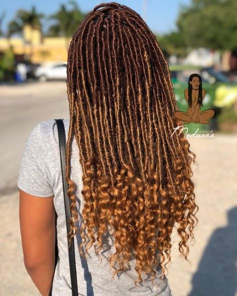 Get Your Goddess On: The 22 Hottest Faux Locs Rope Braided Hairstyle, Faux Locs Styles, Kanekalon Hairstyles, Marley Hair, Braided Ponytail Hairstyles, Faux Locs Hairstyles, Girls Natural Hairstyles, Braided Hairstyles For Black Women, Faux Locs