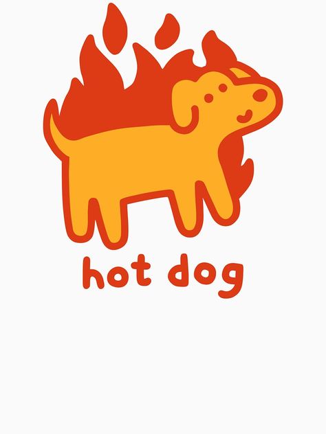 Hot Dog by obinsun Funny Logo Design Ideas, Hot Dog Logo Design, Hot Dog Logo, Hot Dog Restaurants, Fluffy Layers, Puppies Pictures, Monday Morning Quotes, Dog Trends, Funny Stick Figures