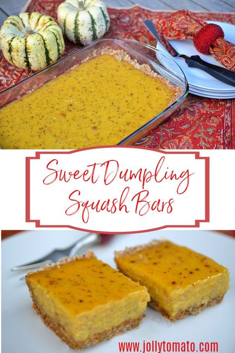 Dumpling Squash, Sweet Dumpling Squash, Butternut Squash Pie, Deserts Cupcakes, Butternut Recipes, Winter Squash Recipes, Kid Friendly Dessert, Easy Puddings, Sweet Dumplings