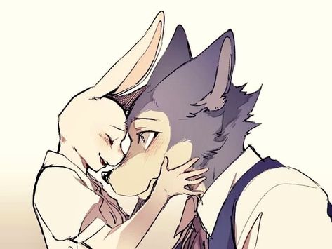 Haru And Legoshi Pfp, Legoshi And Haru Fanart, Legoshi X Haru Fanart, Haru X Legosi, Haru Legoshi, Haru And Legoshi, K Project Manga, Legoshi X Haru, Life Could Be A Dream