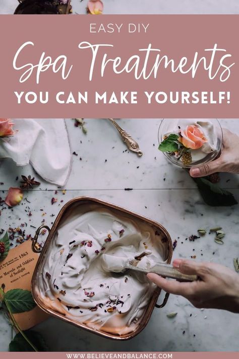 Home Day Spa Ideas, Homemade Spa Products, Diy Spa At Home, Diy Self Care Recipes, Spa Diy Gifts, At Home Spa Night With Husband, Home Wellness Spa, Spa Treatments At Home, At Home Spa Day Ideas