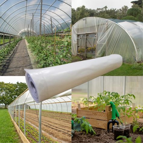 PRICES MAY VARY. Plastic Greenhouse Cover - Our 6 mil clear plastic for greenhouses is tough and durable. Made from premium polyethylene plastic sheeting, our green house plastic creates an optimal greenhouse environment. Greenhouse Plastic UV - Farm Plastic Supply's 6mil clear plastic is constructed with anti-aging UV additives, made for long term use. These additives protect the green house film from UV rays and prolong the life of your hoop house plastic. Superior Light Transmission - Our cle Plastic Greenhouse, Tunnel Greenhouse, Hoop House, Greenhouse Cover, Diy Greenhouse Plans, Greenhouse Plants, Greenhouse Plans, Diy Greenhouse, Plastic Film