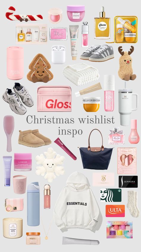 christmas wishlist inspo! #christmas #inspo #christmaslist #fyp #foryou Christmas Gift Ideas 10-11, What To Get A 11 Yo For Christmas, Stuff For Teens For Christmas, Things To Get Friends For Christmas, Christmas Stockings Stuffer Ideas, Things To Get Your Best Friend Christmas, That Girl Christmas, What To Add To Your Christmas List, It Girl Christmas List